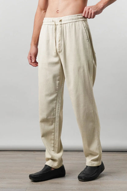 Straight Jogger Pants - Cream