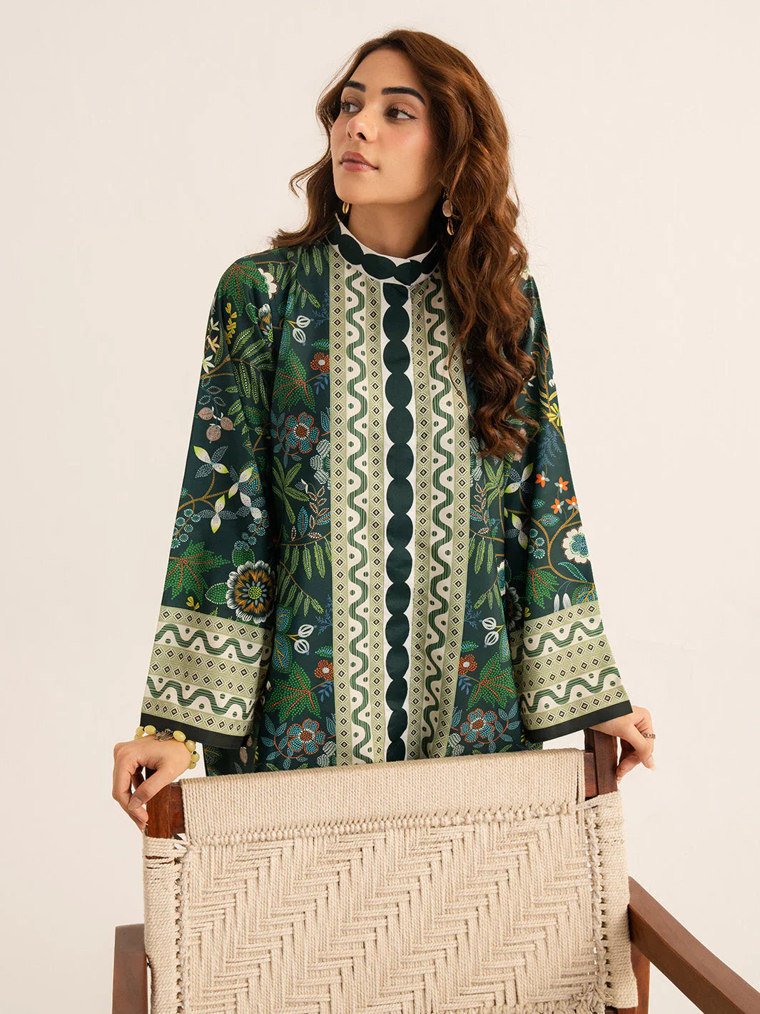 Faiza Faisal Reve Festive Pret Printed Grip Silk 2Pc Suit - ZAYEN