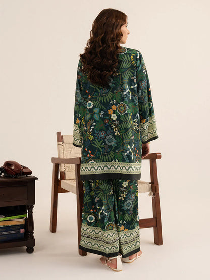 Faiza Faisal Reve Festive Pret Printed Grip Silk 2Pc Suit - ZAYEN
