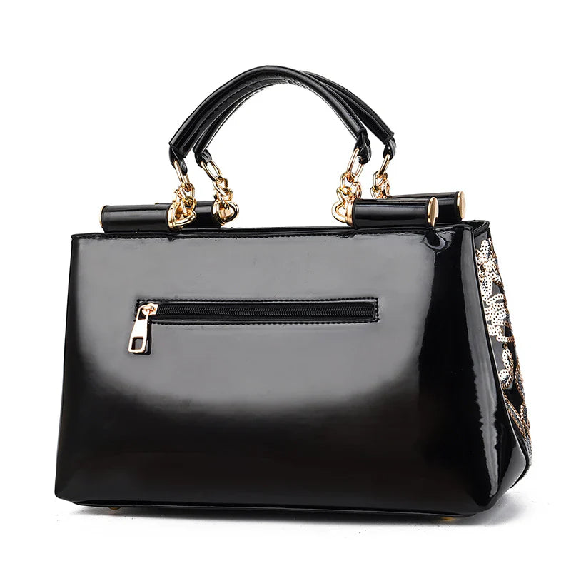 Patent PU Leather Wedding Bride Shiny Shoulder Bag